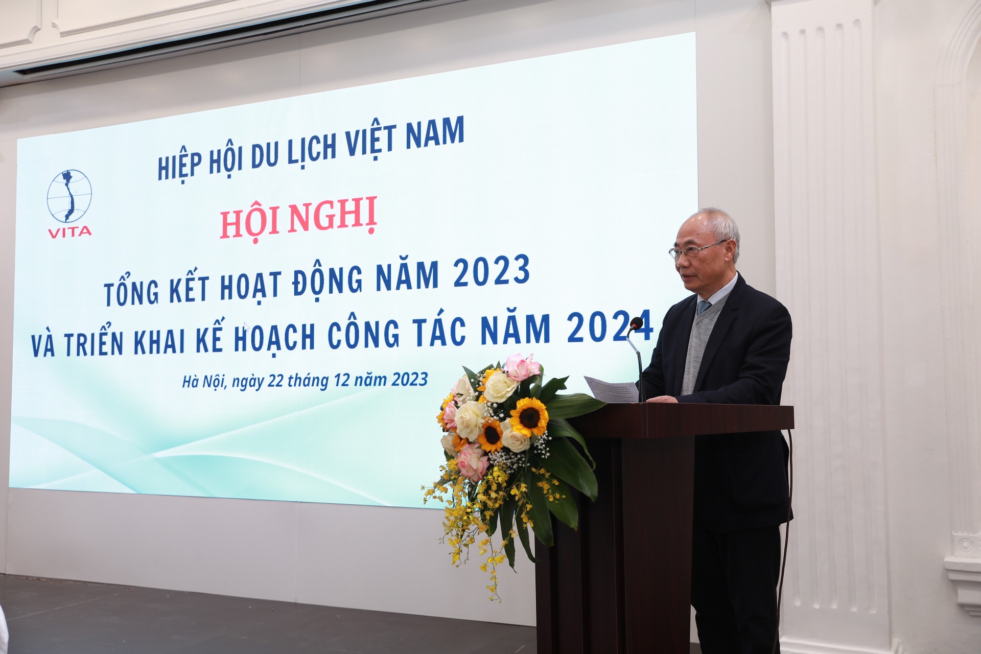  Ông Vũ Thế Bình, Chủ tịch Hiệp hội Du lịch Việt Nam phát biểu khai mạc Hội nghị